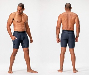 BNSB Custom <b>Men</b> <b>Compression</b> <b>Shorts</b> With Pocket Quick Dry 4 Way Stretch Gym Running Fitness Sports Base Layer OEM Wholesale - Product Image 3