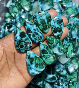 คริสโซคอลล่า มาลาไคต์ แท้ 100% แบบผสม  หินหลวมทรงคาโบชอง สำหรับทำเครื่องประดับ หินดิบ ตัวอย่างแร่ธาตุ - Product Image 4