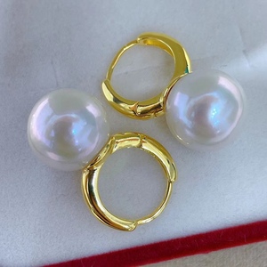 Light Luxury S925 Pure Silver 10-11mm Round Natural Pearl Dangle Earrings with Flawless <b>Matching</b> Gift <b>Box</b> New Design - Product Image 3