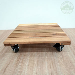Maceta Moderna Cuadrada de Madera de Acacia de 12 Pulgadas con Acabado Glaseado para Hogar, Jardín, Centro Comercial y Uso en Pisos - Macetero Multi-Estilo - Product Image 3