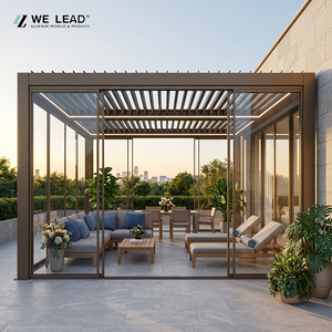 Bioclimatic Aluminum Pergola Bioclimatica With Louver Roof <b>For</b> Modern Outdoor <b>Garden</b> - Product Image 1