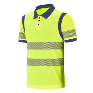 Camisa de Seguridad Laboral de Alta Visibilidad, Reflectante, Manga Corta, Uniforme de Construcción, Polo de Trabajo de Alta Visibilidad - Product Image 5