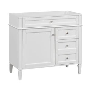 Mobile Bagno Moderno da 36 Pollici Senza Piano, Struttura in Legno Massello con 2 Cassetti a Ribalta e 2 Cassetti Standard - Product Image 3