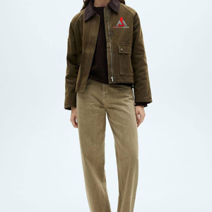 Chaquetas vaqueras holgadas de gran tamaño para mujer, ligeras, ropa de invierno, chaquetas femeninas con cremallera y bolsillos - Product Image 4