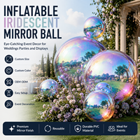 Ballon sphérique flottant en PVC durable, imperméable, double couche, iridescent, géant, pour événements en plein air