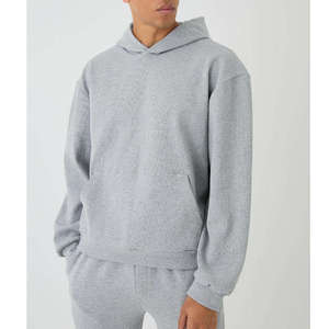 Sweat à capuche d'hiver pour hommes en gros, personnalisable (logo et couleur), uni, avec poche, séchage rapide, respirant, en polaire 100% coton - Product Image 4