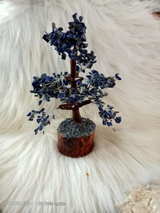 Árbol de piedras preciosas de lapislázuli de alta calidad, cuentas 500, venta al por mayor, árbol curativo Natural, Chips de cristal decorativos, árbol para meditación - Product Image 3