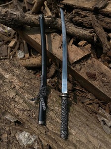 Espada Katana de Acero Hecha a Mano con Hoja Recta y Mango de Nylon Trenzado, Disponible para Uso en Exteriores (OEM) - Product Image 3