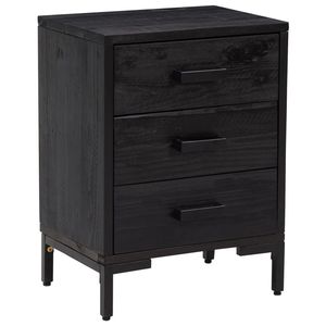 Ensemble de 2 tables de chevet noires, meubles de chambre élégants et pratiques - Product Image 3