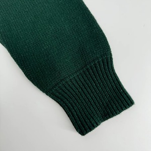 Cardigan tricoté unisexe 100 % coton personnalisé OEM, col en V, manches longues, coupe ample, avec patch intarsia lettré, léger pour l'automne - Product Image 3