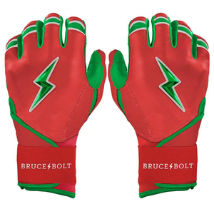 ถุงมือตีเบสบอลหนังสีแดง Bruce Bolt สำหรับมือขวา แบบมีแผ่นรอง ปิดด้วยแถบตีนตุ๊กแก สำหรับฝึกซ้อม เหมาะสำหรับผู้ใหญ่ทุกเพศ - Product Image 5