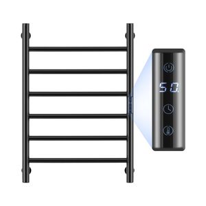 Scaldasalviette Elettrico a Parete a 6 Barre, Moderno, Impermeabile IPX5, con Display LED e Timer per Bagno - Product Image 1