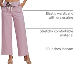 Pantalones vaqueros anchos elásticos de cintura media para mujer al por mayor, a la moda, de última tendencia - Product Image 4