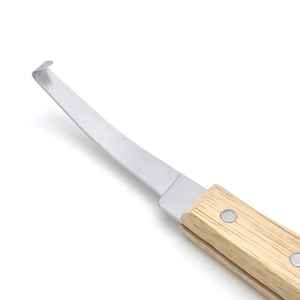 Cuchillo de Herrador de Acero de Damasco Premium IRON para Recorte de Herraduras, Hoja Hecha a Mano, Herramientas Veterinarias, OEM, Marca Privada - Product Image 4