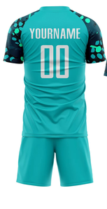 Maillot de football personnalisé sublimé, col rond, manches courtes, polyester respirant, motif à pois, vêtements de sport toutes saisons - Product Image 4