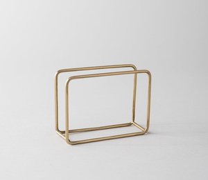 Creative 2 Slot Iron Napkin Holder with Round Base Rose Gold Copper <b>Paper</b> Dispenser Stand for <b>Kitchen</b> Countertop Napkin Holder - Product Image 3