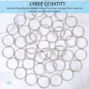 Set di 100 Anelli Portachiavi in Metallo da 1 Pollice per Portachiavi e Lavori Artigianali - Product Image 3