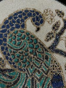 Embroidered Peacock <b>Table</b> <b>Runner</b> Bohemian Home Decor Animal Pattern Durable Multi Color Design - Product Image 5