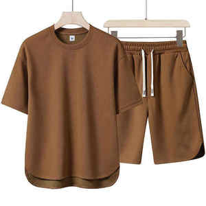 2026 With Your Design Sky Blue Summer Men Women Clothing 50 Colors Top T-Shirt With <b>Matching</b> Shorts Two Piece Outfit - Product Image 2
