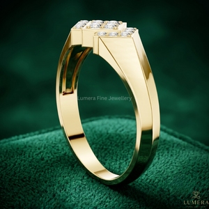 9K 10K 14K 18K Gold Round Diamond Cluster <b>Ring</b> for Women | Round Shape <b>CZ</b> Statement <b>Ring</b> | Luxury Fine Jewelry - Product Image 3