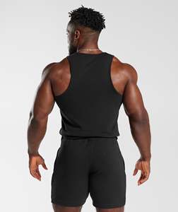 Débardeur de musculation respirant en coton tricoté 100% sans manches, col rond, séchage rapide, pour entraînement sportif et fitness - Product Image 2