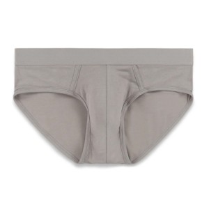 Boxers pour hommes de haute qualité, gris uni, taille mi-haute, respirants, écologiques, à séchage rapide, tricotés sans couture, 100% coton - Product Image 1
