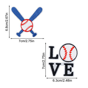 Patchs thermocollants en PVC brodés sur toile écologique pour casques de sport, battes, gants, ballons, vestes, sacs, chapeaux et projets DIY - Product Image 5