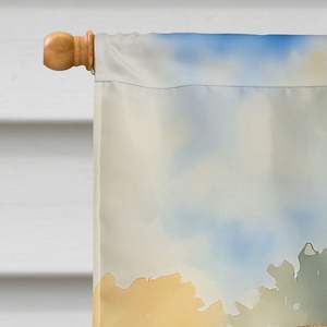 Grand poteau de porche multicolore décoratif bannière de cour oeuvre bois bison maison drapeau tenture murale en polyester durable - Product Image 3