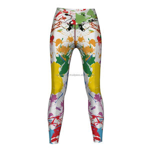 Offre Spéciale femmes taille haute vêtements de sport Leggings coupe ajustée collants de sport tout imprimés respirant Poly/Spandex Yoga Leggings Gym utilisation - Product Image 2