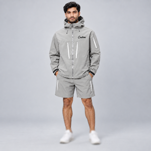 Manufacturer Oversize Zip Up <b>Track</b> Suit Matching Utility Shorts Men Premium Quality Nylon Windbreaker Lounge Nylon Custom <b>Jacket</b> - Product Image 1
