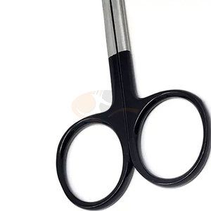 Ciseaux micro-iris manuels TC double courbure de haute qualité, lames droites en acier inoxydable, 2 pièces, instrument chirurgical à lames tranchantes - Product Image 4