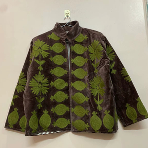 Best Quality Suzani Embroidered Velvet Short Jacket Women Decorated With Embroidery Jacket for Ladies <b>Winter</b> Wear - Product Image 1