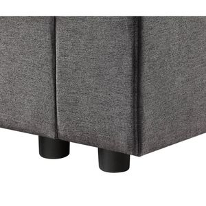 Divano Sezionale a U Waylon 145.5'' in Lino Grigio a 7 Posti con Chaise Longue e Tasca per Soggiorno - Product Image 3