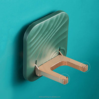 Support mural carré multifonctionnel en plastique PP moulé par injection, durable et résistant à l'eau, pour sèche-cheveux de salle de bain