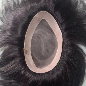 Taz วิกผมอินเดียแบบเชมมี่สำหรับผู้ชายวิกผมเบสแบบโมโนและผมปลอม-นุ่มน้ำหนักเบาเป็นมิตรกับสิ่งแวดล้อม - Product Image 1