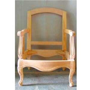 Marco de silla de madera de caoba sin terminar de estilo europeo para muebles de hogar u oficina para hoteles para sala de estar o dormitorio - Product Image 3
