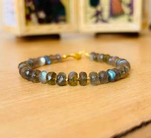 Handmade <b>Labradorite</b> Beaded Charm <b>Bracelet</b> 925 Sterling Silver Silver Plated Luxury Natural Gemstone Jewelry Gift for Women - Product Image 4