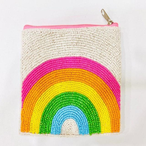 Nouvelle bourse à monnaie zippée pour femme, design cœur coloré, mini perles, mode, normes internationales, conception personnalisée - Product Image 3