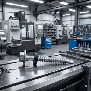 Vis autoperceuse PDC Modèle 12 en acier au carbone Classe 4.8 6.8, filetage grossier, tête hexagonale, rondelle EPDM collée, DIN/ISO - Product Image 1