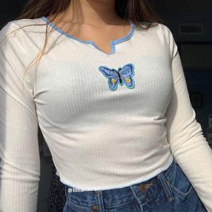 <b>Angel</b> Script Embroidered White Cotton Rib Knit Crop <b>Top</b> Women Summer Sleeveless Crew Neck Tank Vest Streetwear Apparel - Product Image 5