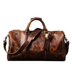 Nouveauté : Sac de voyage décontracté pour homme en cuir véritable, imperméable, sac de sport en cuir, en vente en ligne à bas prix - Product Image 3