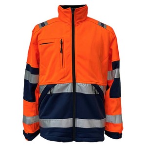 High Visibility Reflective ANSI Class 1 <b>Waterproof</b> LED Flash Customized Logo Safety Clothing Wholesale Mens <b>Working</b> Jacket Hood - Product Image 1
