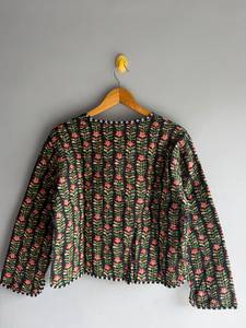 Veste en coton à imprimé floral pour femme, col en V, manches chauve-souris, style Prairie Chic, respirante, idéale pour l'été, cadeau pour elle - Product Image 2
