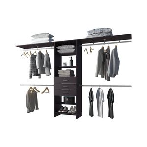 Sistema di Armadi Modulari Wengue con Aste Appendiabiti per una Soluzione di Organizzazione Efficiente - Product Image 5