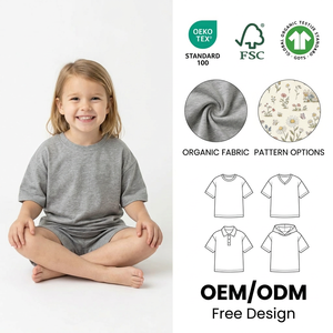 T-shirt vierge en coton biologique certifié GOTS OEM, vêtements de sport personnalisés en coton biologique, fabricant de vêtements haut de gamme pour enfants - Product Image 1