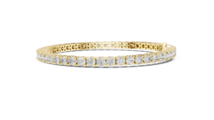 Bracelet tennis en diamant de laboratoire plaqué or 18 carats pour femme, bracelet à maillons en or, diamant rond brillant, cadeau de mariage - Product Image 4