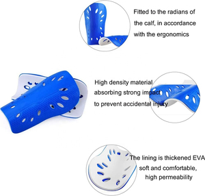 Protège-tibias en plastique légers, rouge et blanc, équipement de protection sportive pour toutes les saisons, ajustement universel - Product Image 5