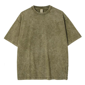 เสื้อยืดโอเวอร์ไซส์ทรงใหม่ล่าสุดสไตล์แอซิดวอชสำหรับผู้ชาย เสื้อยืดพรีเมียมน้ำหนักเบาสำหรับผู้ชาย ฤดูร้อน - Product Image 4
