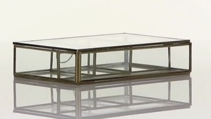 Elegant Glass Jewelry Organizer Decorative Storage Case Glass Jewelry Box with <b>Hinged</b> Lid Premium Organizer - Product Image 6