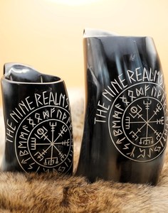 Tasse à bière en céramique The Nine Realms Viking avec poignée, design vintage, verre à boire en grès, cadeau de fête - Product Image 4
